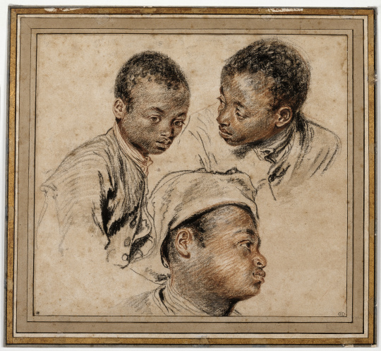 Etudes à la pierre noire de Watteau- Cours de dessin Avril à Paris